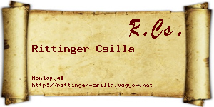 Rittinger Csilla névjegykártya