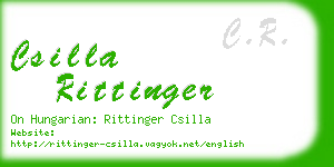 csilla rittinger business card